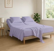 4 Piece Flex Head King Sheet Set, Top 34 Inch Split Sheets for Sleep Number A...