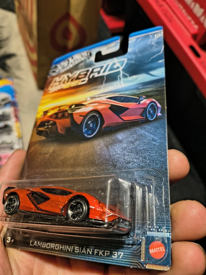 Hot Wheels 2024 Hybrid Speed Silver Series Naranja Lamborghini Sian FKP 37 Nuevo Foto 2 de 3