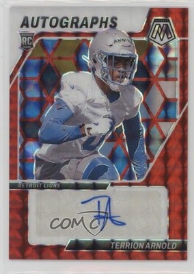 2024 Panini Mosaic Mosaic Red Prizm /199 Terrion Arnold #AM-TAD Auto 1n4k