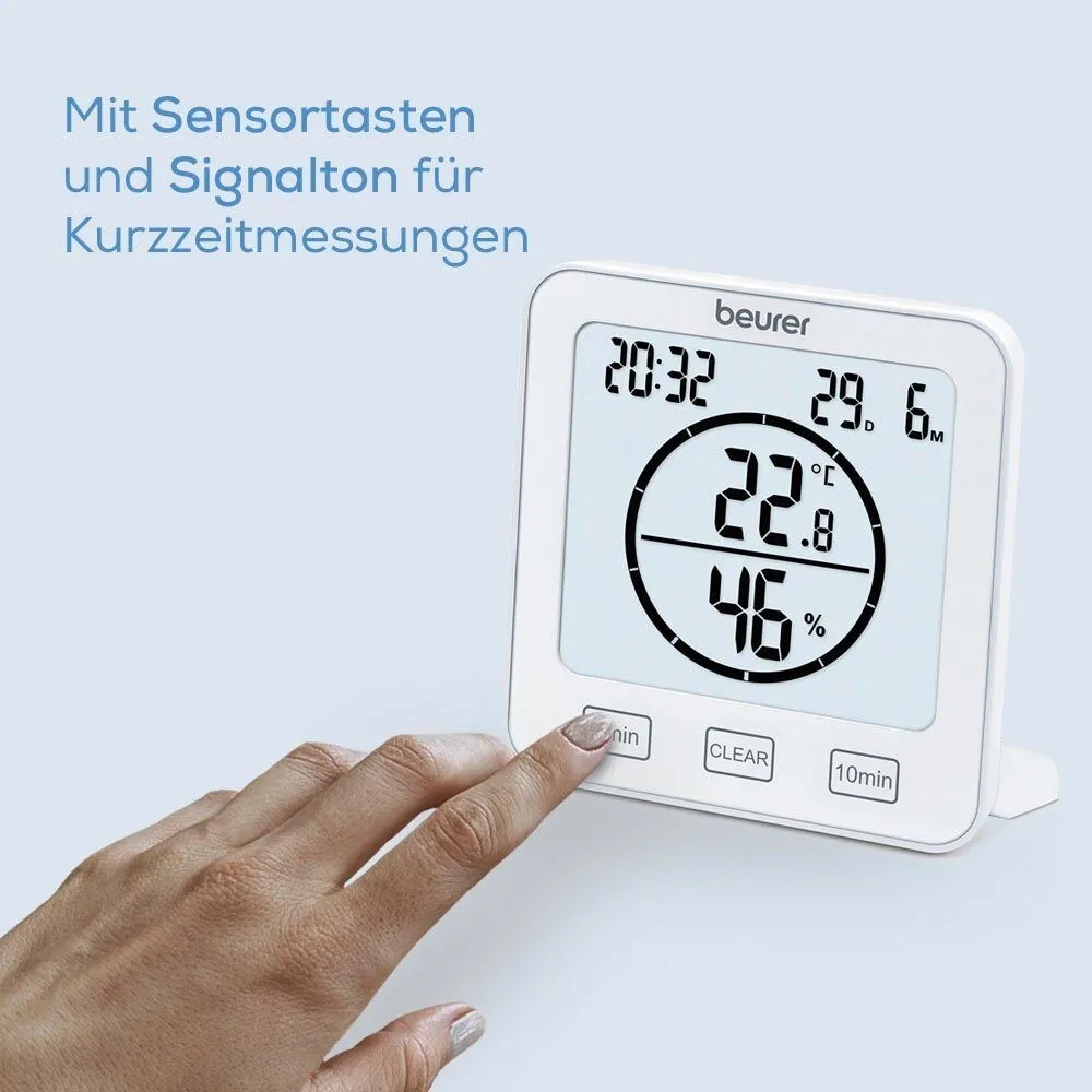 Beurer HM 22 - Innenwetterstation - Temperatur - Luftfeuchtigkeit - Timer  -weiss | eBay