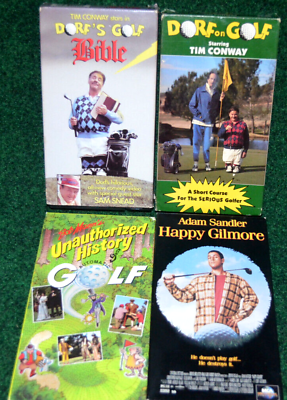 HAPPY GILMORE Adam Sandler Dorf On Golf Bible Hisory Of Golf VHS FOUR  Classics