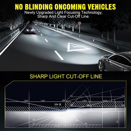 For Toyota Corolla 2001-2004 6X LED Headlight Fog Light Bulbs Combo KIT White Q7 - Bild 13 von 22