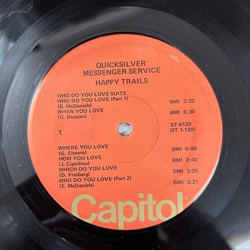 QUICKSILVER MESSENGER SERVICE 1969 VINYL LP HAPPY TRAILS ST-6120 - Picture 4 of 6
