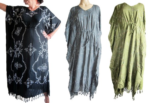 PLUS SIZE Long SEQUENED KAFTAN CAFTAN 