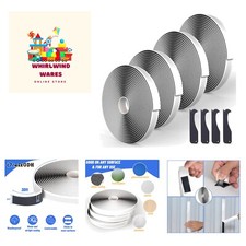 Butyl Seal Putty Tape Black, 1/8" x 3/4" x 30 ft 4-Pack Butyl Sealant Tape Bu...