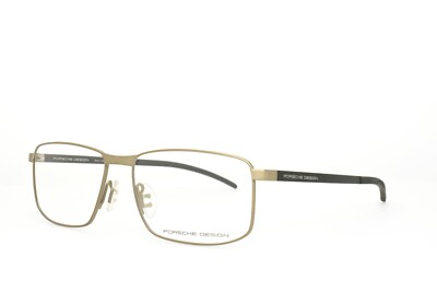 Authentic Porsche Design eyeglasses 8340 B 57-16-145 GOLD CARBON FIBER