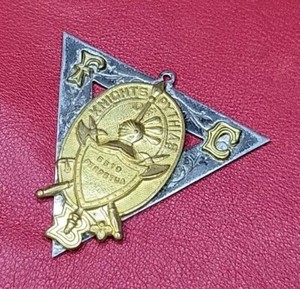 Antique Masonic Knights Of Pythias Emblem Medal S S Davis S C Copyright 1874