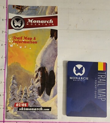 2007/08 MONARCH SKI AREA TRAIL MAP  & A 20/21 TM TOO.  MINT UNUSED