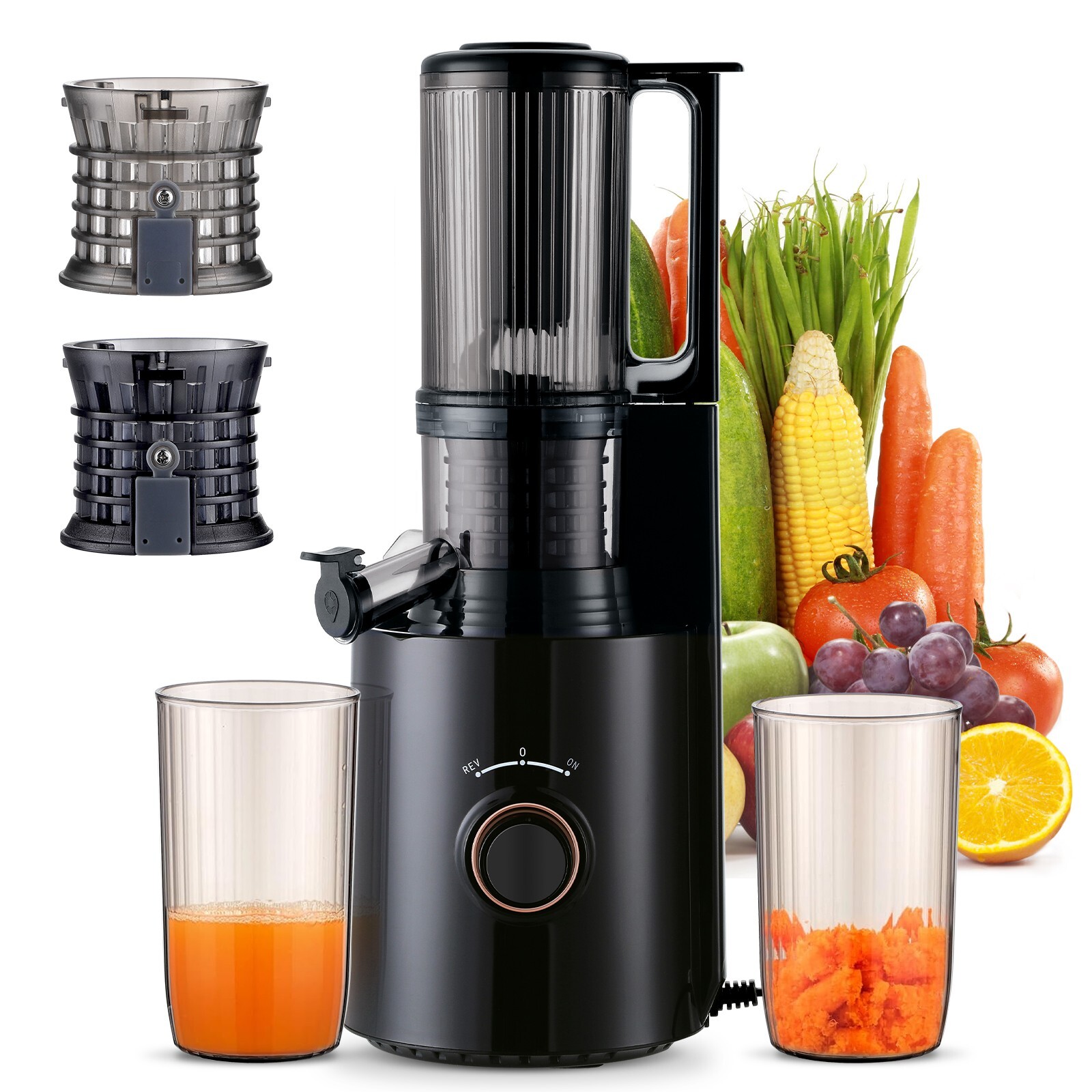 Sovider 250W Slow Juicer Cold Press Juice Machine Wide Chute Non
