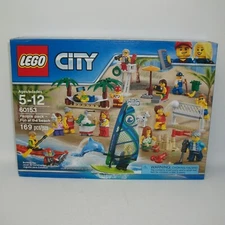 LEGO CITY People Pack Fun at the Beach 60153 SEALED Dolphin Kayak BOX BUMP