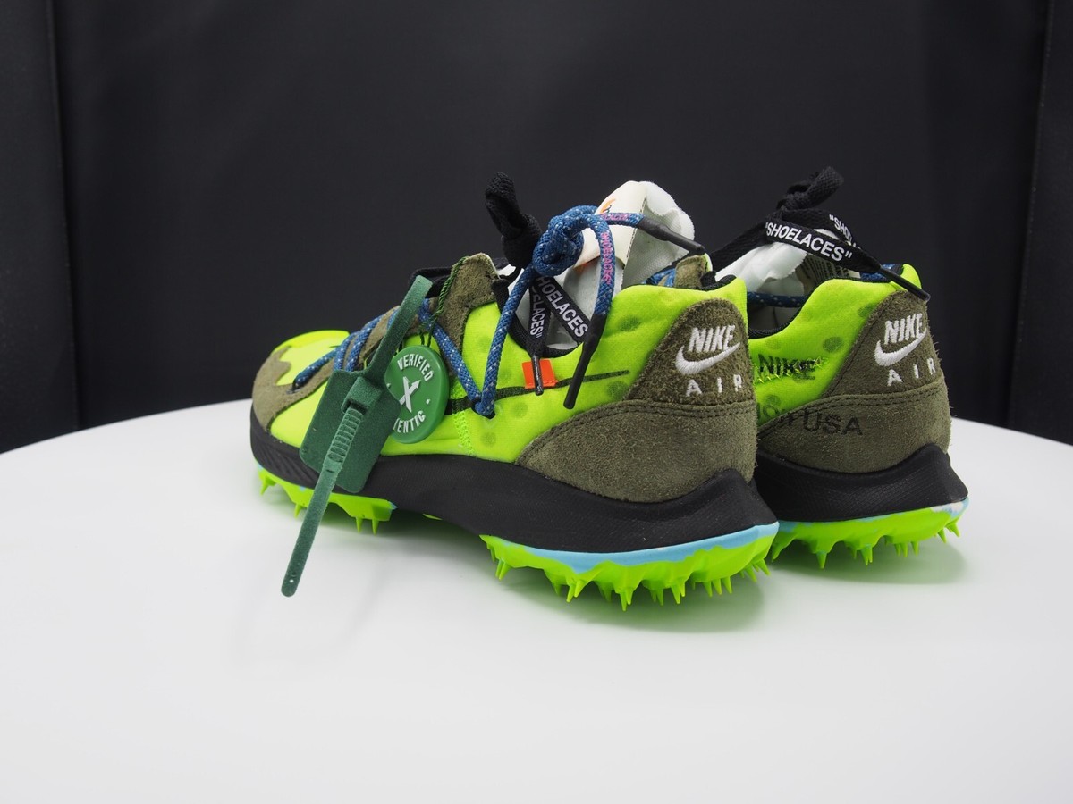 OFF-White x Nike Zoom Terra Kiger 5 Green CD8179-300 Men's size