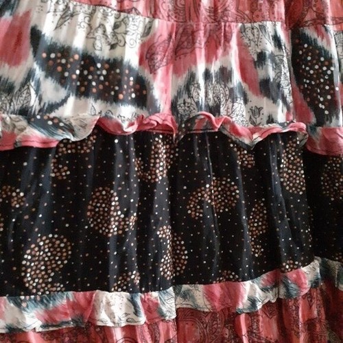 Carole Little Skirt Boho Festival Tiered Broomstick Paisley 14 USA 2 Tiny Flaws - Picture 12 of 21