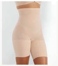 Spanx High-Waisted Shaper Shorts Tummy Control 2745 Soft Nude Size 1X