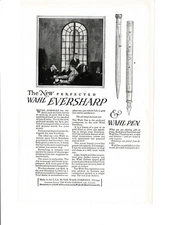 Wahl Eversharp Print Ad 1924 Pen&Pencil Set Men In Meeting