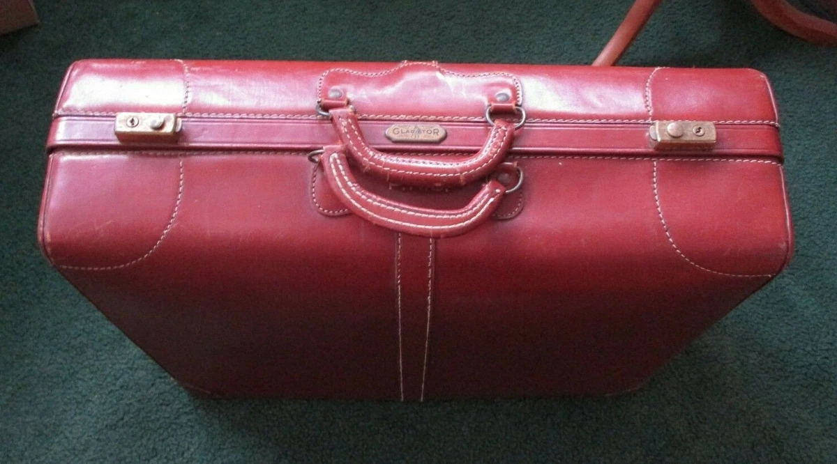 Gladiator Antique Leather Suitcase Luggage 24