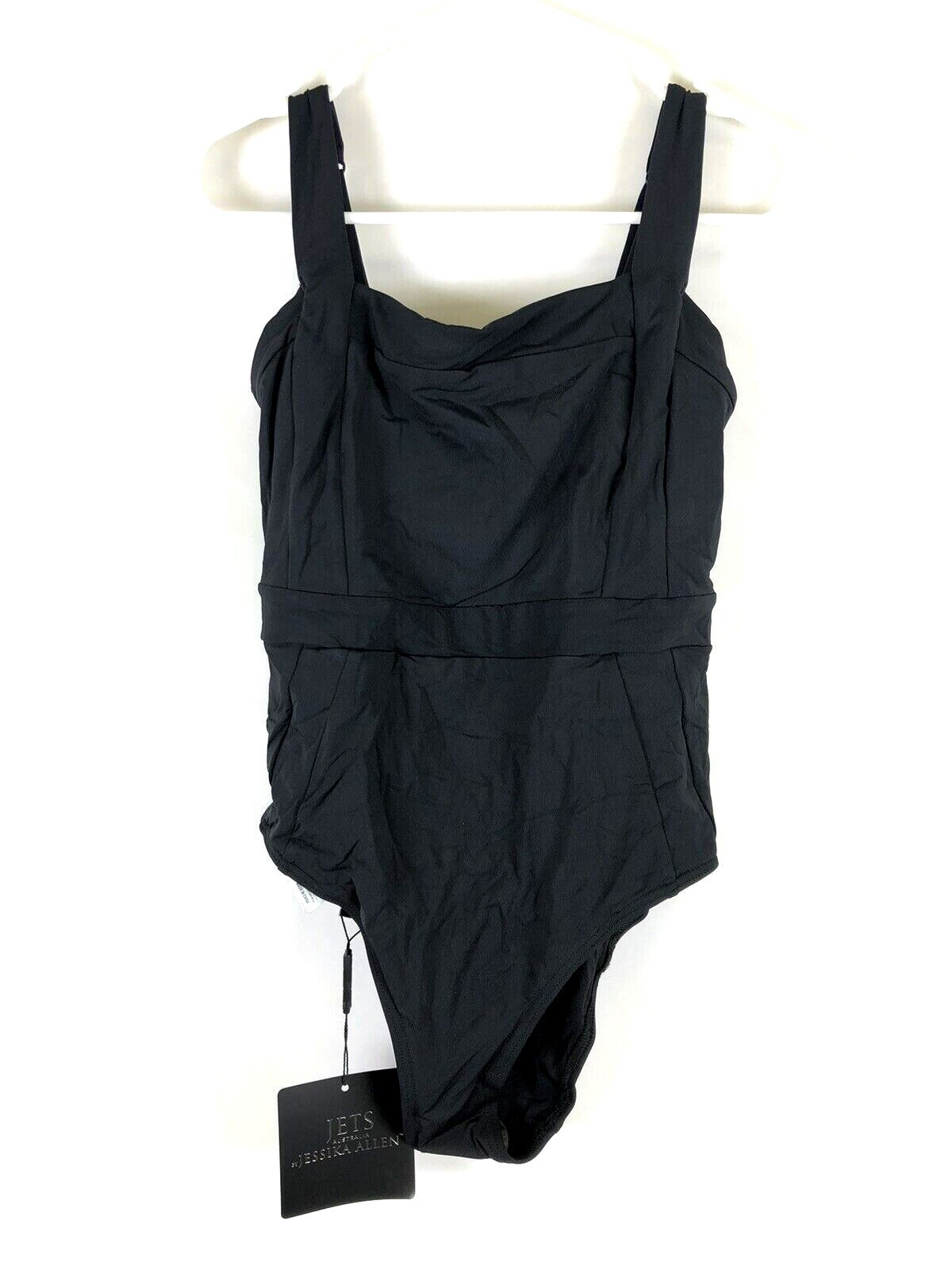 JETS Swimwear Australia Jetset Square Neck Black Onepiece Size 6 US
