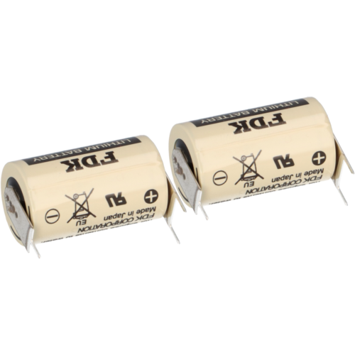2x bateria litowa FDK 3V CR 14250SE-FT1 1/2AA - ogniwo 2/1 pin ++/- - Zdjęcie 1 z 8