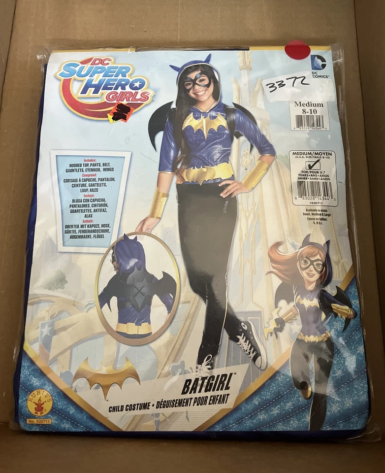 Disfraz de Halloween Batgirl Deluxe para niños niños mediano DC Super Hero Foto 2 de 4