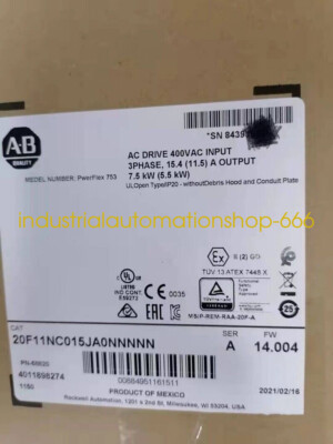 1PC NEW 20F11NC015JA0NNNN PowerFlex Air Cooled 753 AC Drive Via DHL or FedEX