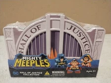 Cryptozoic MIGHTY MEEPLES Hall of Justice Tin Set w/7 DC Figures Sealed Series 1