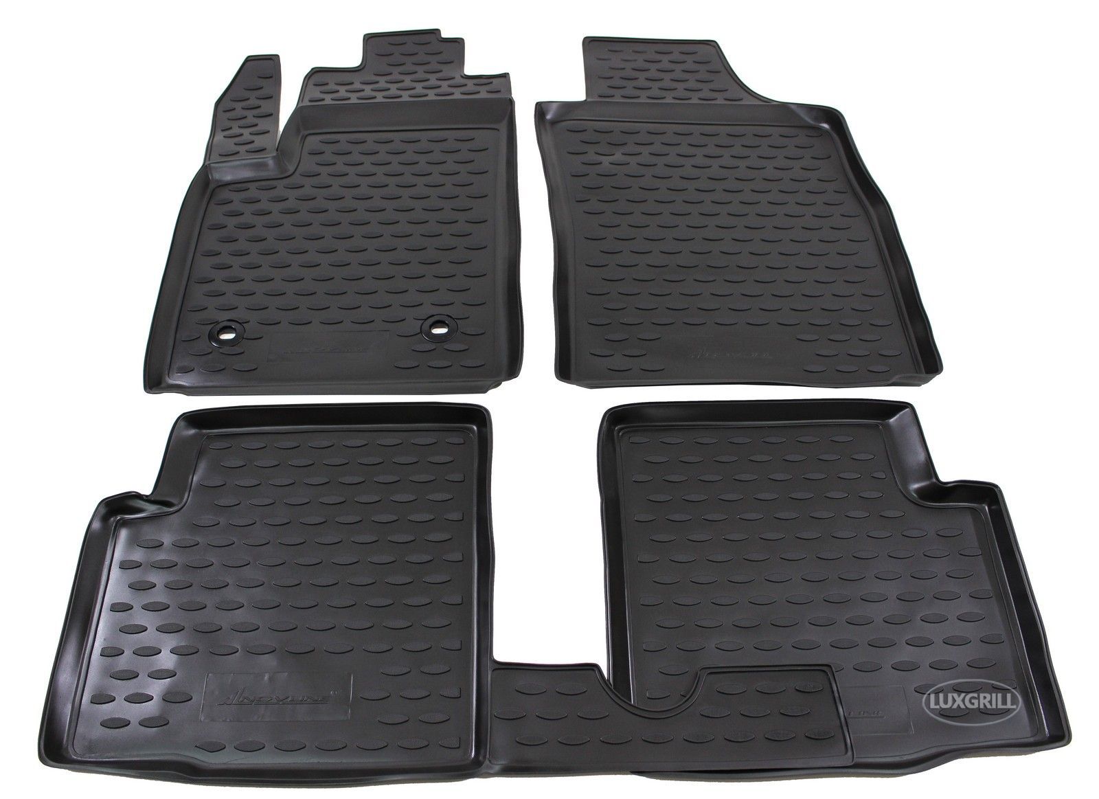 Tapis de sol caoutchouc noir pour Fiat 500 berline de 2008 à 2020
