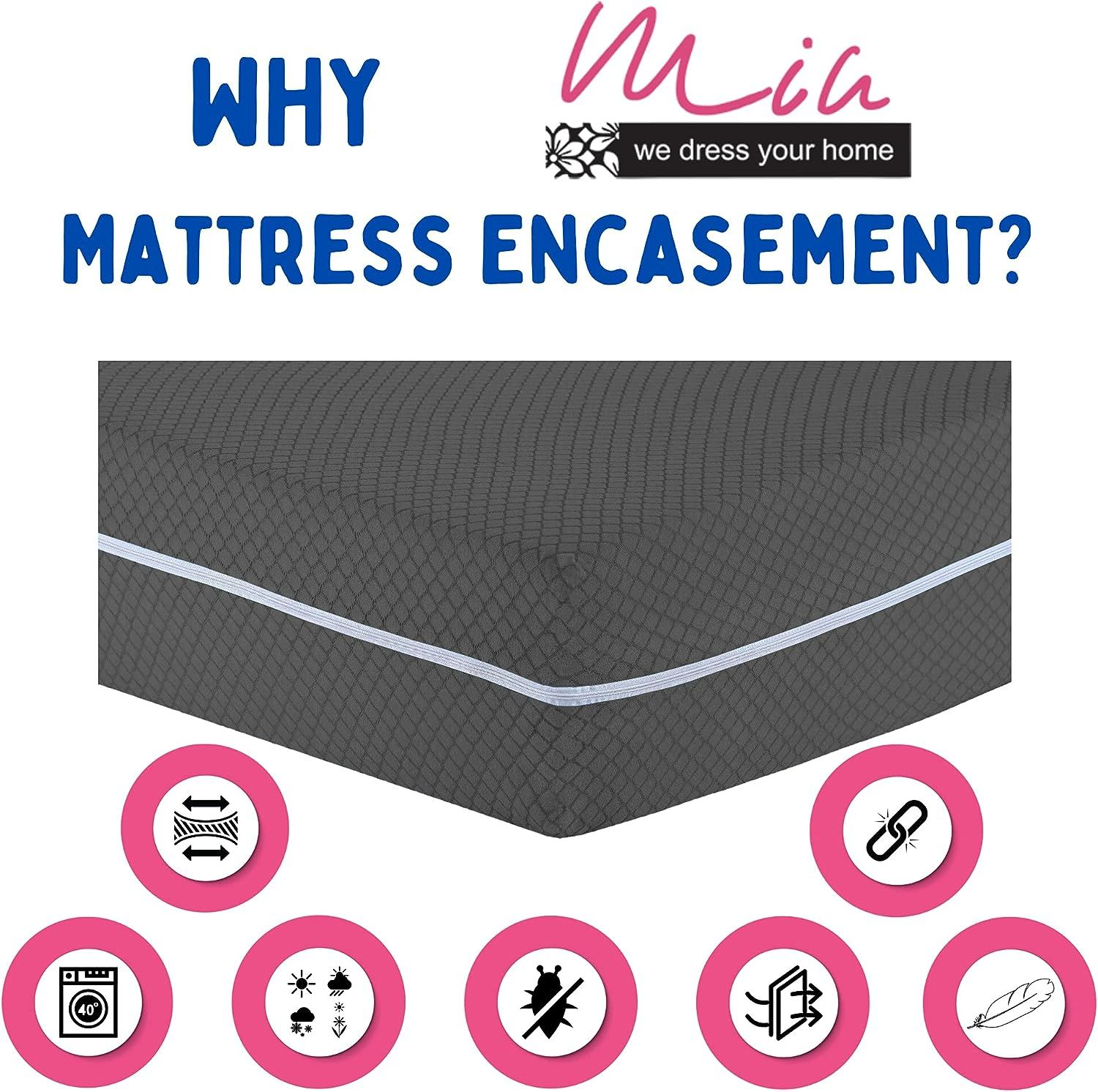 PREMIUM QUALITY Diamond Pattern Mattress Protector Double, Dark Grey eBay