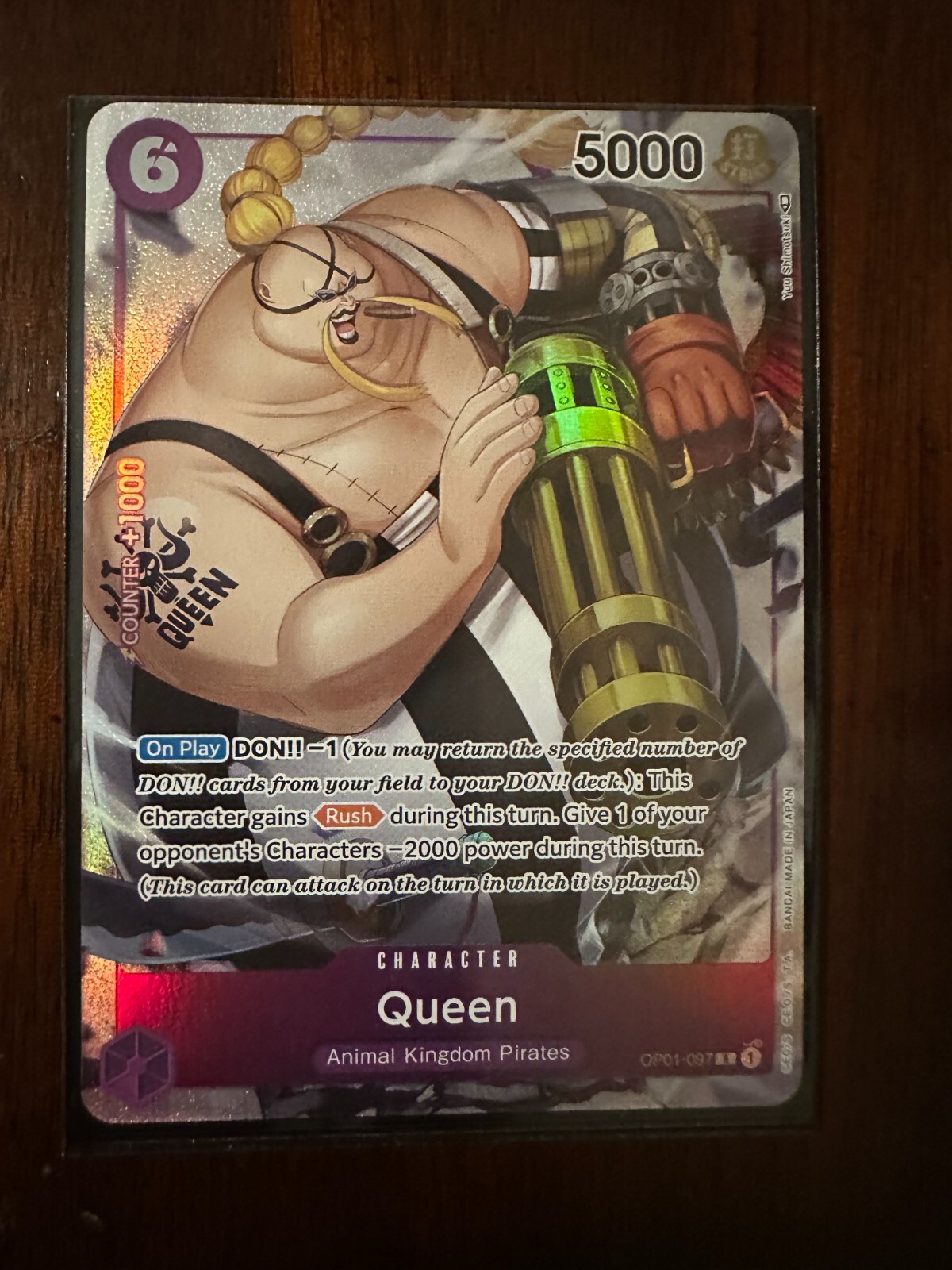 One Piece Card Game Queen OP01097 Alt Art Romance Dawn (English