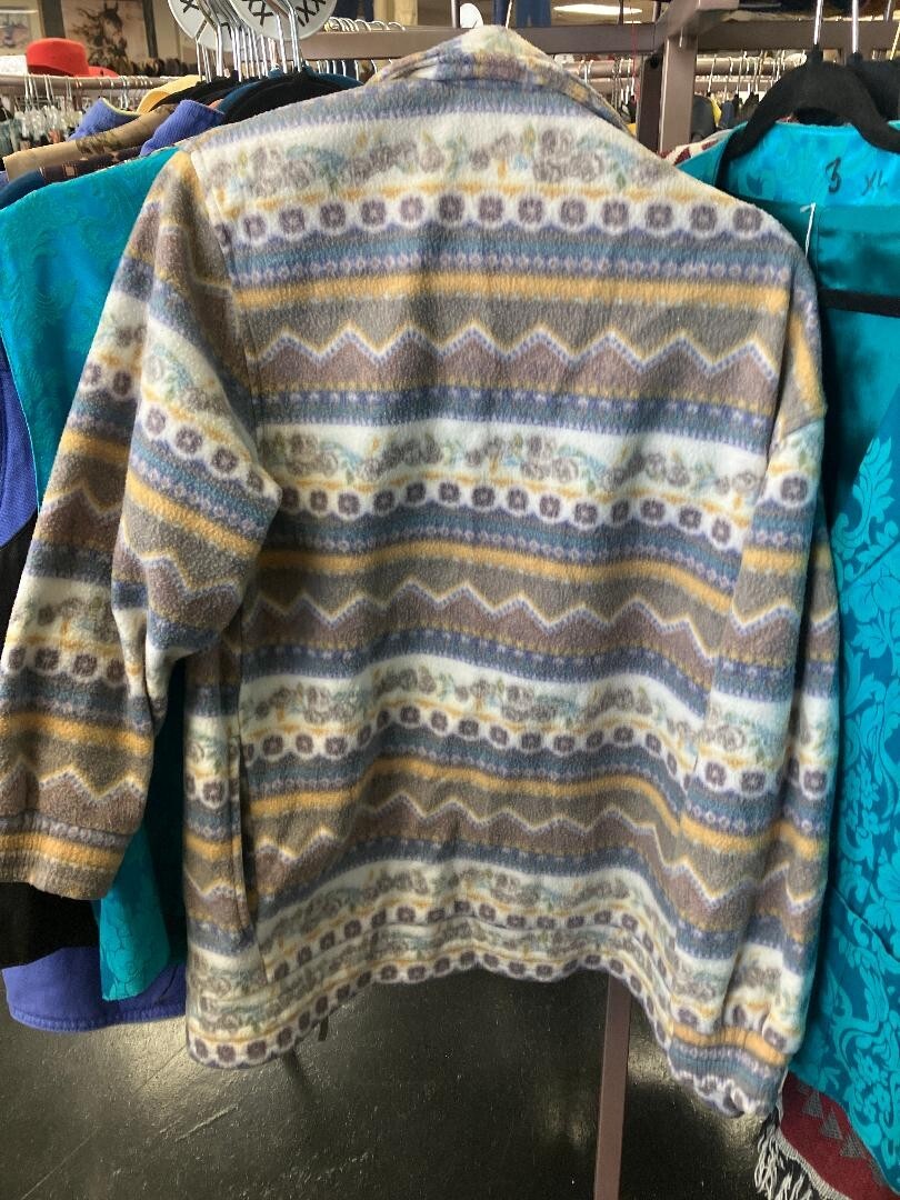 VIntage Haband Fleece Jacket Womens Large Aztec Navajo Full