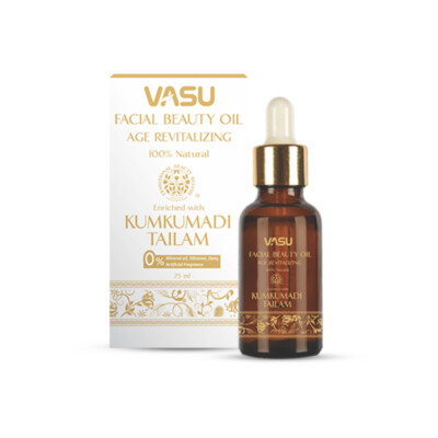 Vasu Facial Beauty Öl - mit Kumkumadi Tailam - 100% natürliche Inhaltsstoffe 25ml