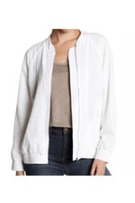 Equipment Kendrix Silk Eyelet Bomber Jacket Women's Size Large