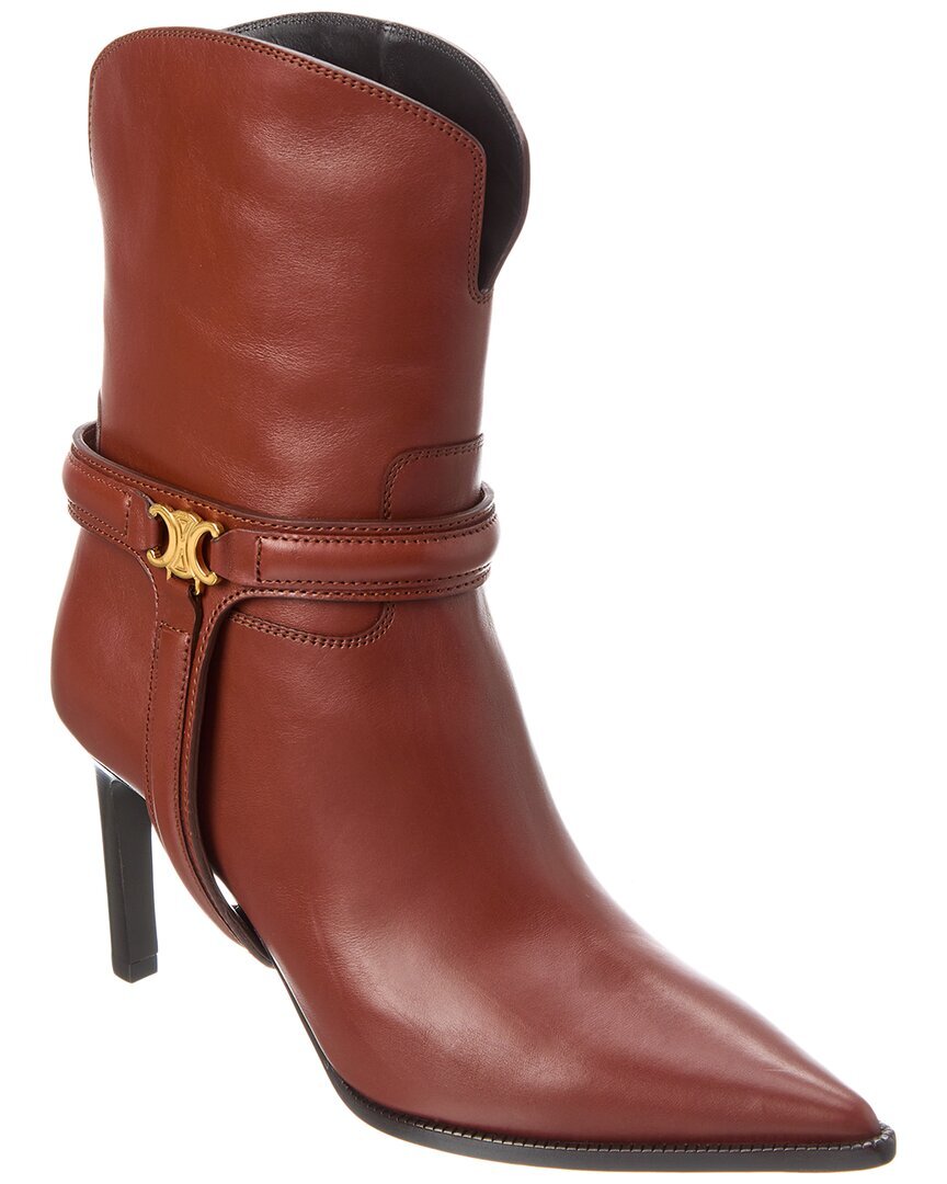 Кожаные ботинки Celine Verneuil Triomphe Женские коричневые 41 172490₽