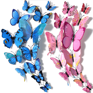 12 X 3D Butterfly Wall Stickers Home Decor Room Decoration Sticker Bedroom Girl
