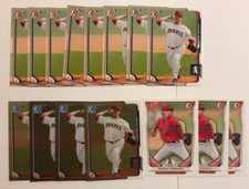 15 Card Lot Jeremy Rhoades 2014 Bowman 1st Base, 2015 Bowman Chrome and Base