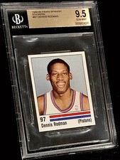 1988 PANINI DENNIS RODMAN RC (RARE SPAIN) BGS 9.5 GEM MINT *RARE* BGS PSA POP