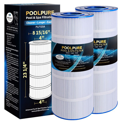 POOLPURE PLF120A Pool Filter Replaces Hayward C1200, CX1200RE, Pleatco PA120, 2P