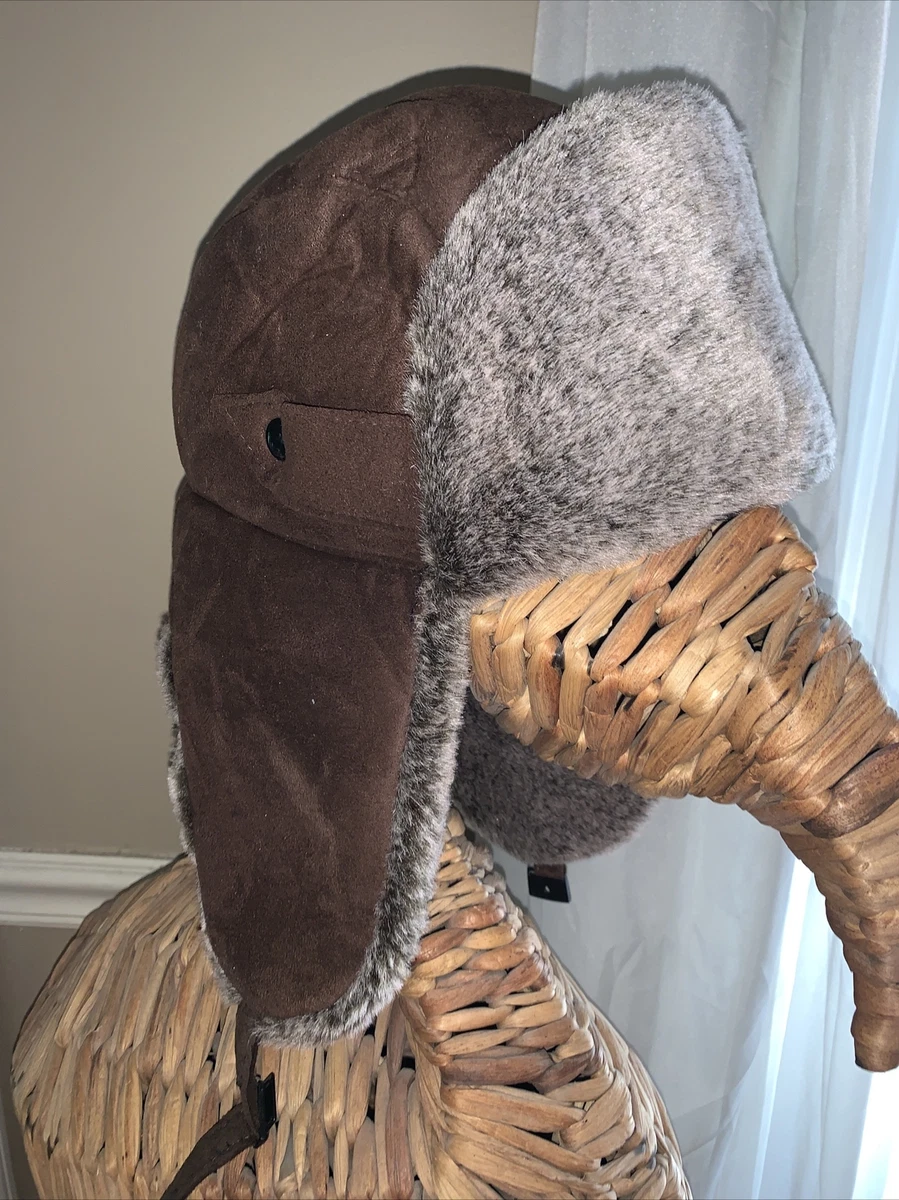 Mens fur lined clearance winter hat