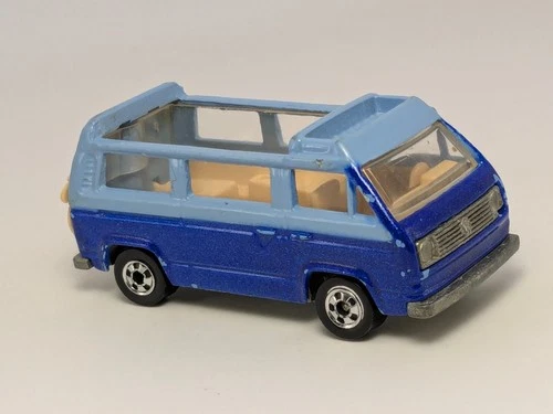 Vintage 1981 Hot Wheels Sunagon VW Volkswagen Camper Van Blue Diecast No Top