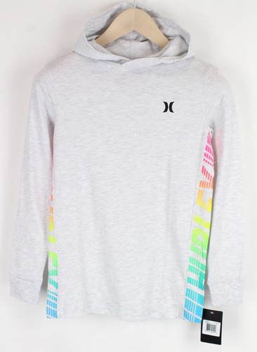 Hurley Ragazze Felpa 140-152 CM Grigio Pullover Felpa Manica Lunga Misto Cotone