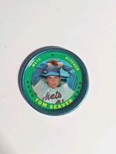 1971 baseball TOPPS Coin New York Mets Tom Seaver HOF #127 VTG VG-EX NO DENTS