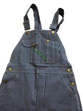 Vintage Key Imperial Bib Overalls 34X32 Pinstripe Deadstock New 1970s 70s