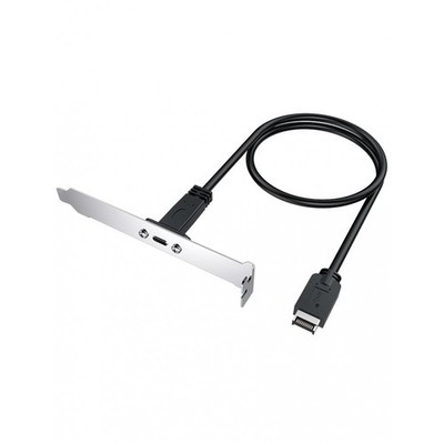GAUGEAR Erweiterung PCI Slot Blende 2x2 USB-C3.2 20Gbit/s Verlängerungskabel