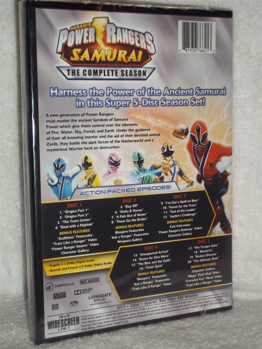 Power Rangers Samurai Complete Season 18 (DVD, 2015, 4-Disc