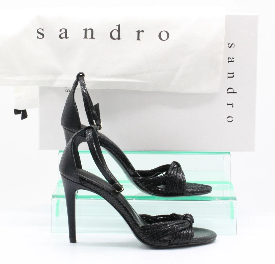 SANDRO KLAY WOMENS HEEL STRAPPY UK 3 EU 36 BLACK RRP £220 AD