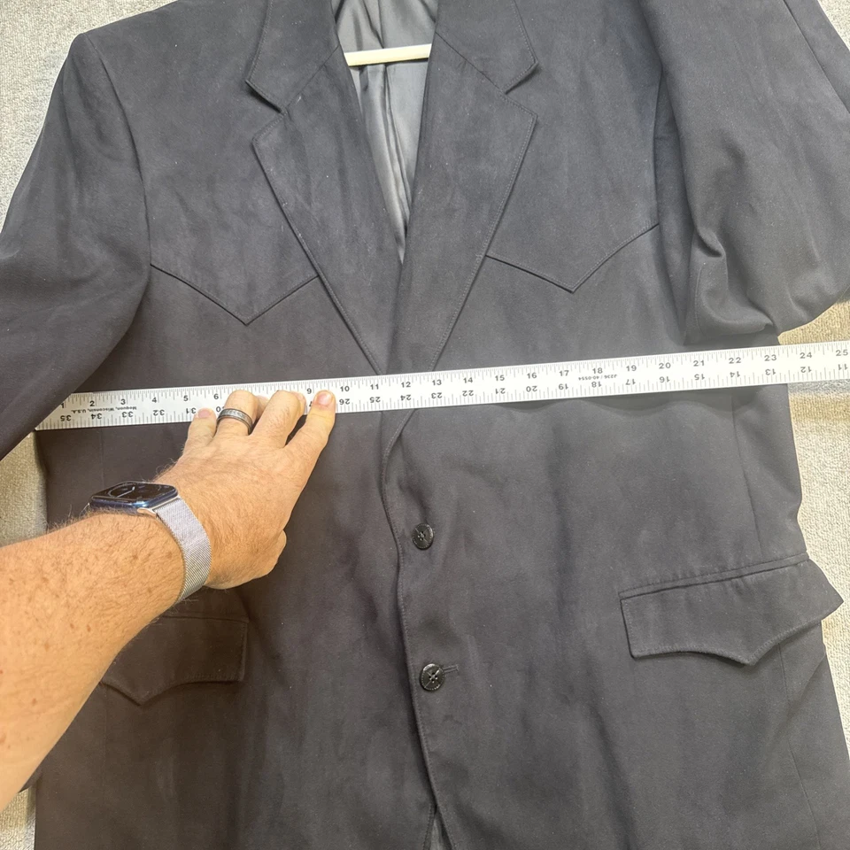 Circle S 男式西部西装外套黑色牛仔夹克 48R 1990 年代 Y2K 复古 — 第 4/4 张图片