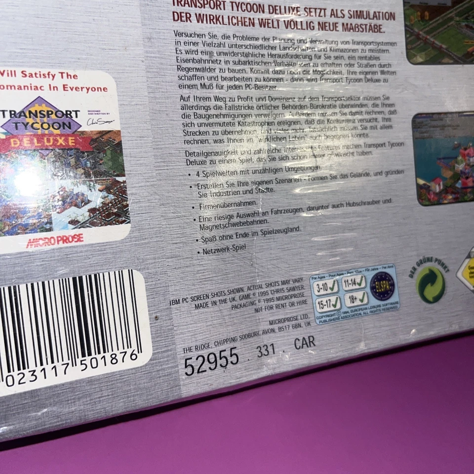 Transport Tycoon Deluxe PC CD-ROM Big Box NEW & SEALED 1995 rare hasbro vintage - Image 4 of 4