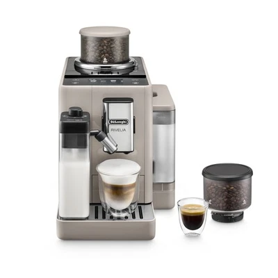 DeLonghi Rivelia Fully Automatic Coffee Machine Sand Beige EXAM440.55.BG Refurb