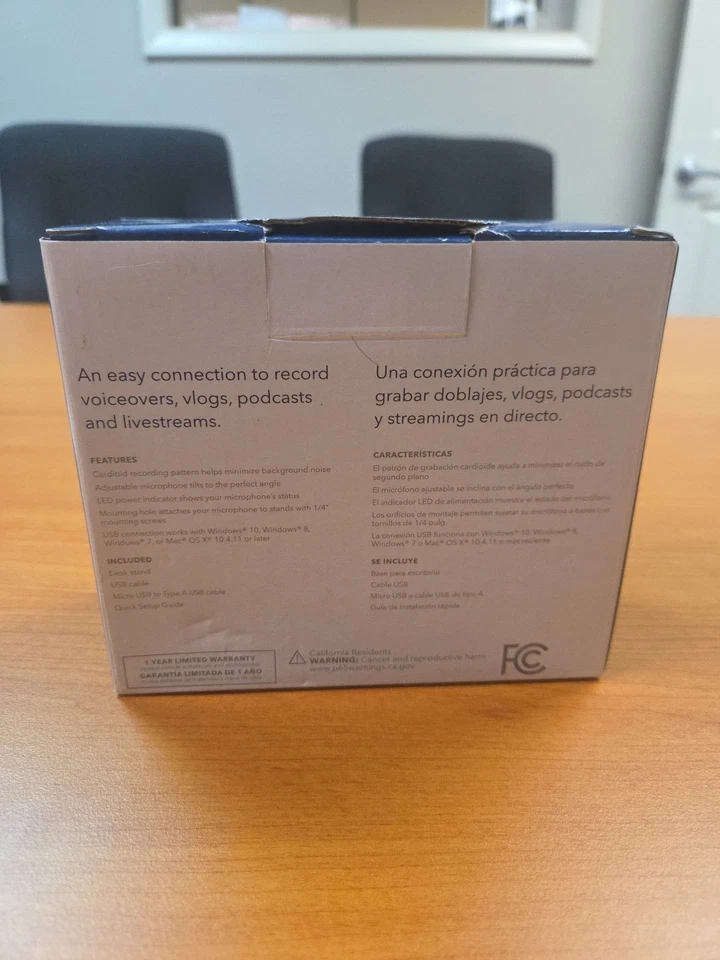 Insignia USB Recording Cardioid Microphone NS-CBM19 with Power Cable - Image 2 of 3