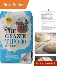 Sustainable 1Kg Italian Wheat Flour 00 - Perfect for Homemade Bread & Pasta 9.99 per kilo