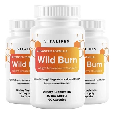 (3 pack) Wild Burn - Advanced Weight Loss for Energy & Fat Burning - 60 Capsules