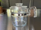 Vtg Pyrex 6 Cup, Flameware Glass Percolator, Coffee Pot - COMPLETE EUC 🤩☕️